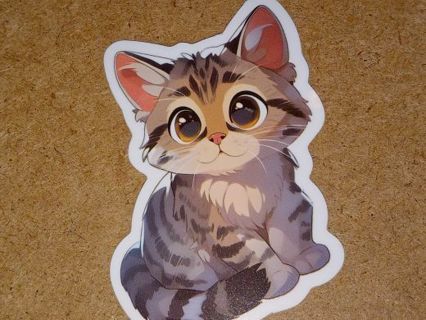 Cat Cute one new nice vinyl lab top sticker no refunds regular mail high quality!