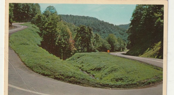 Vintage Used Postcard: d: 1964 Horseshoe Curve, Route 50, WV