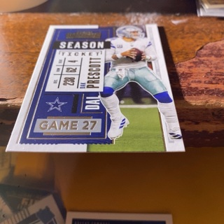  2020 panini contenders season ticket game 27 dak Prescott football card 