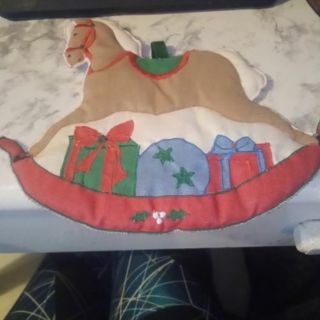 Christmas Rocky Horse Potholder Handmade