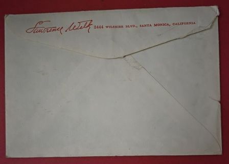 One 1967 Lawrence Welk Christmas Card And Envelope.