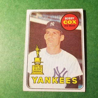  1969 - TOPPS EXMT - NRMT BASEBALL - CARD NO. 237 - BOBBY COX ALLSTAR - YANKEES