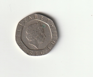  2000 British Cupro-Nickel ELIZABETH II TWENTY PENCE 20p coin