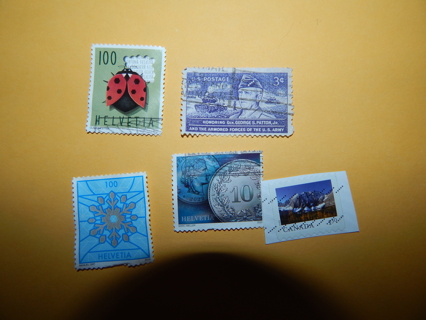 An assortment of foreign stamps