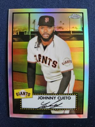 2021 Topps Chrome Platinum Anniversary Refractor Johnny Cueto