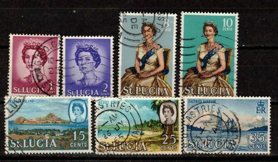 St Lucia Stamps with Queen Elizabeth