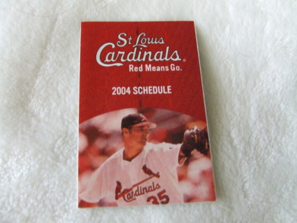 2004 St. Louis Cardinals Baseball Schedule 