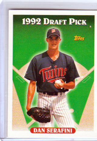 Dan Serafini, 1993 Topps 1992 Draft Pick Card #307, Minnesota Twins, (L3