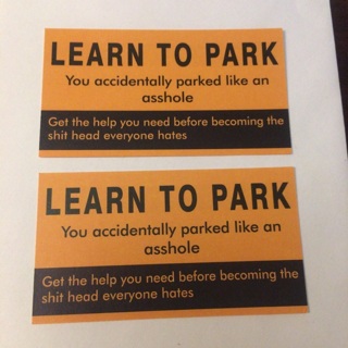 2 Parking Cards Read description before bidding 