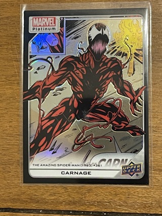 2022 Upper Deck - MARVEL Platinum - Black Rainbow - CARNAGE #152