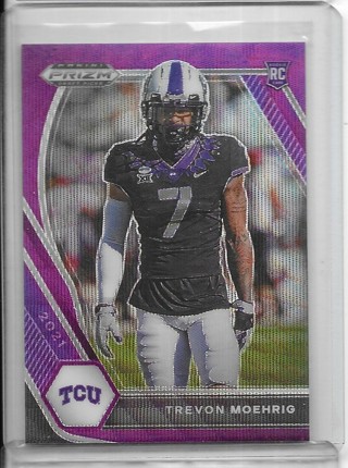 Trevon Moehrig 2021 Prizm Draft Prizms Purple Wave #146