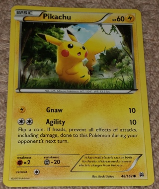 ⚡ Pokemon Card Pikachu 48/162⚡60 HP XY Break Through