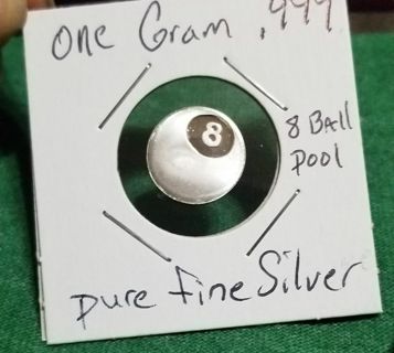 .999 one gram pure fine Silver Art round collectible ☆☆