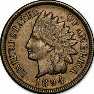 1894 Indian Head Cent, Genuine, Guaranteed Refund, Used, Insured, Key Year, Ships FREE 