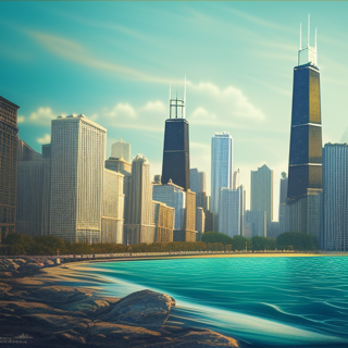 Listia Digital Collectible: Lake Michigan Downtown Chicago