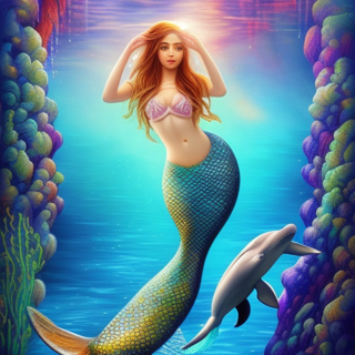 Listia Digital Collectible: Mermaid & Dolphin