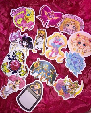 13 anime, Sailor Moon Art stickers (1)