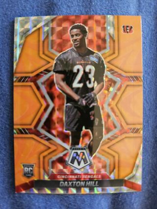 2022 Panini Mosaic Reactive Orange Rookie Daxton Hill