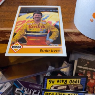 1992 traks Ernie lrvan racing card 
