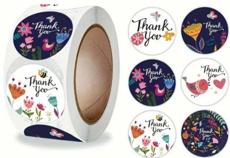 50 Thank You Stickers