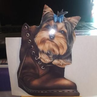 Yorkshire Terrier In Boot - Design Magnet