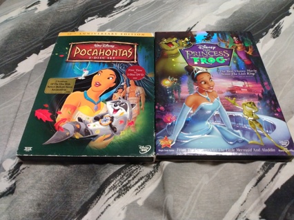 2 Disney DVDS - Pocahontas & The princess & The Frog( Great Condition)