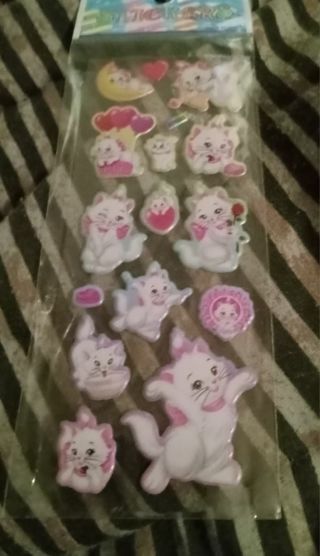 Kitty cat stickers Disney cartoon puffy stickers