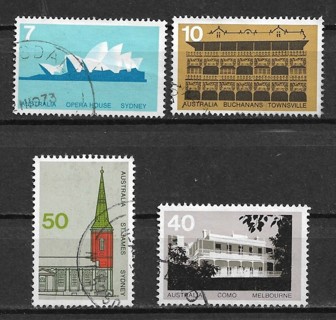 1973 Australia Sc584-7 Australian Architecture used C/S of 4