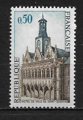 1967 France Sc1185 City Hall of Saint-Quentin MNH