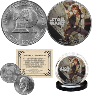 [NEW] Star Wars - Han Solo, Officially Licensed 1976 Eisenhower Dollar | U.S. Mint Coin