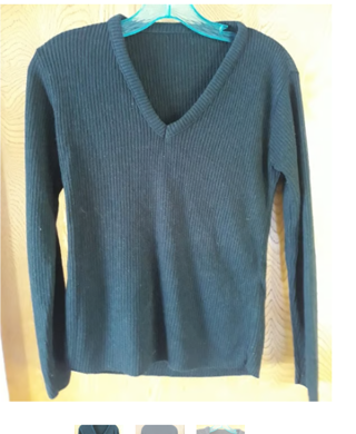 Black Knit Sweater, size SMALL