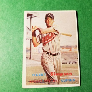 1957 - TOPPS   BASEBALL CARD NO. 225 - HARRY SIMPSON - A'S