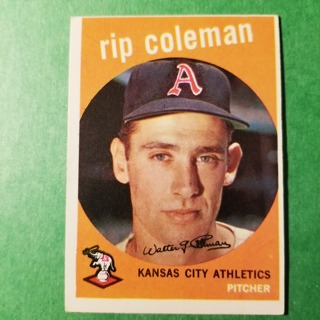 1959 - TOPPS BASEBALL CARD NO. 51 - RIP COLEMAN - A'S - SHARP