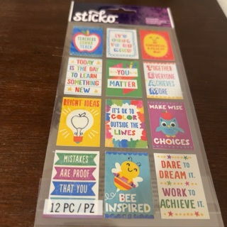 Sticko teacher sayings stickers 