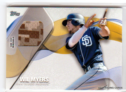 Wil Myers, 2017 Topps Game-Used Material RELIC Card #MLM-WM, San Diego Padres, (LB20)