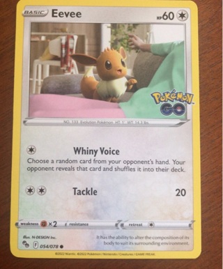 Pokemon Go Trading Card - Eevee