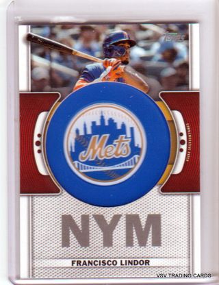 Francisco Lindor, 2023 Topps Commemorative Team Logo Card #TLP-FL, New York Mets, (LBA)