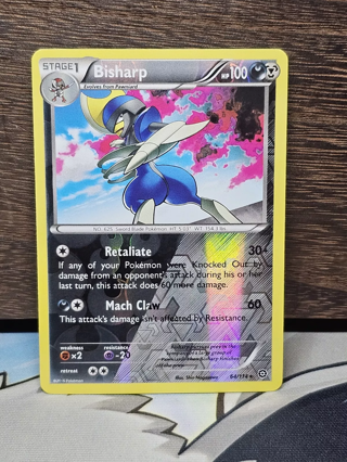 Bisharp 64/114 Holo Rare XY Steam Siege Singles Pokemon Card TCG