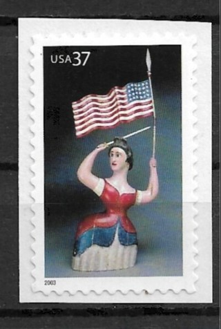 2003 Sc3780 37¢ Old glory Prestige MNH