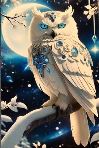 White owl  - 4 x 5” MAGNET - GIN ONLY