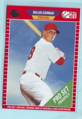 2021 Leaf Pro Set Nolan Gorman Baseball Card # PS13 Cardinals