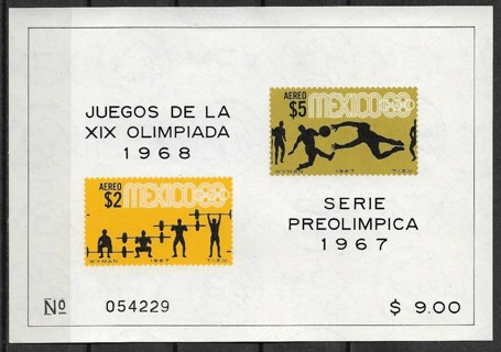 19658 Mexico ScC338a imperf Olympics S/S MNH