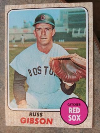 1968 TOPPS RUSS NIXON BOSTON RED SOX BASEBALL CARD# 297