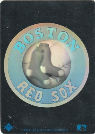 1991 Upper Deck Baseball 3-D Silver Hologram Team Logo viston Red Sox 