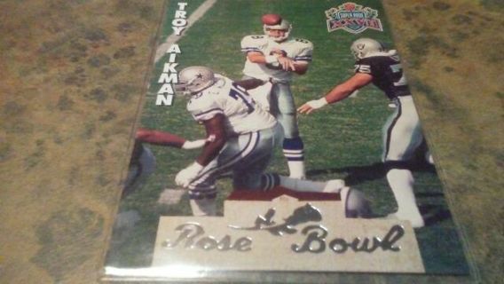 1993 HEADS & TAILS ROSE BOWL SUPER BOWL XXVII TROY AIKMAN DALLAS COWBOYS FOOTBALL CARD# SB21