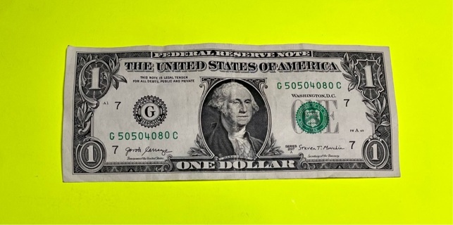 One Dollar Fancy Serial Number!