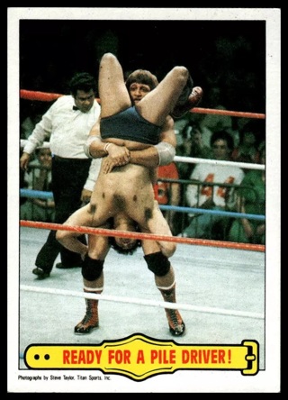 1985 Topps WWF Pro Wrestling Stars #42 Ready For A Pile Driver!