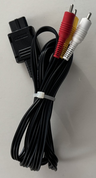 OEM Nintendo 8 ft A/V Cable for Super Nintendo SNES, N64, and Gamecube Video Game System Consoles