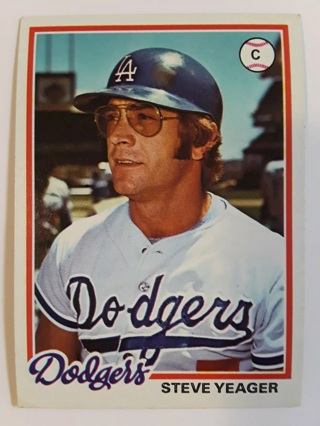 1978 Topps Steve Yeager #285 baseball card Los Angeles Dodgers