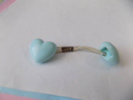 Blue hearts ponytail holder